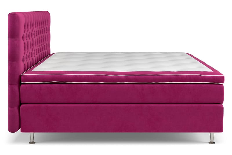 Sänkypaketti Estelle 210x210 cm Sametti - Roosa - Huonekalut - Sänky - Sänkypaketti