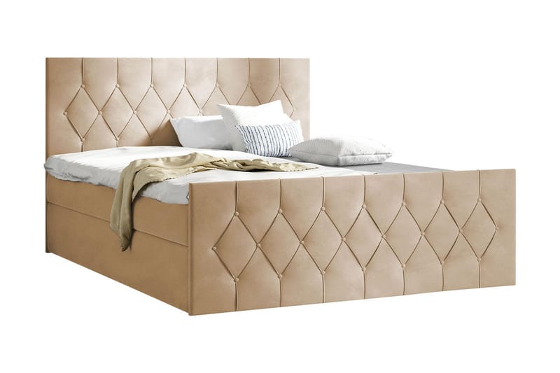 Jenkkisänky 127x216 cm - Beige - Huonekalut - Sänky - Sänkypaketti