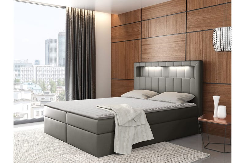 Jenkkisänky Carrubbo 120x200 cm - Harmaa - Huonekalut - Sänky - Sänkypaketti