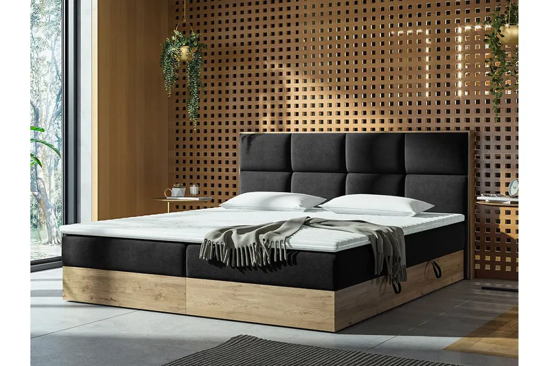 Jenkkisänky EUPHORIA 180x200 - Musta - Huonekalut - Sänky - Sänkypaketti