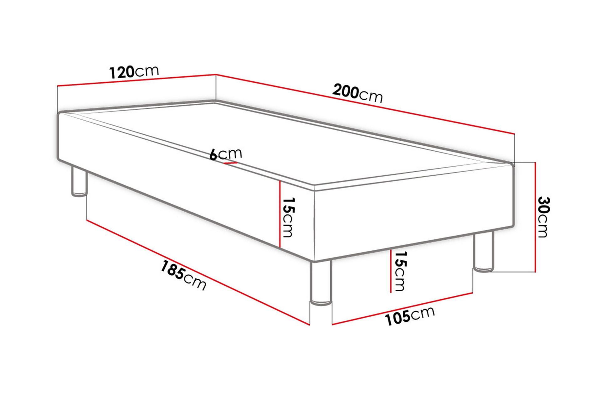 Jenkkisänky Forenza 120x200 cm - Vihreä - Huonekalut - Sänky - Jenkkisängyt