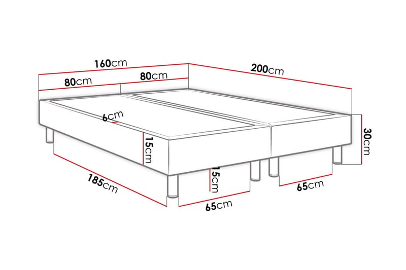 Jenkkisänky Forenza 160x200 cm - Vihreä - Huonekalut - Sänky - Jenkkisängyt