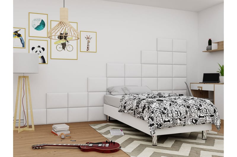 Jenkkisänky Forenza 90x200 cm+Paneeli 40 cm - Valkoinen - Huonekalut - Sänky - Sänkypaketti