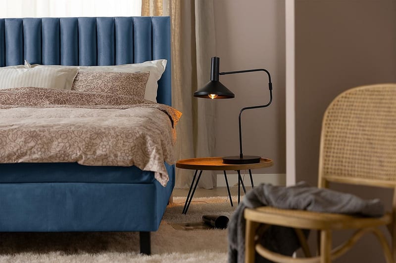 Jenkkisänky Juliett 120x200cm - Tummansininen/Sametti - Huonekalut - Sänky - Yhden hengen sängyt