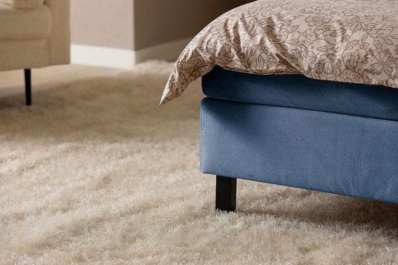 Jenkkisänky Juliett 120x200cm - Tummansininen/Sametti - Huonekalut - Sänky - Yhden hengen sängyt