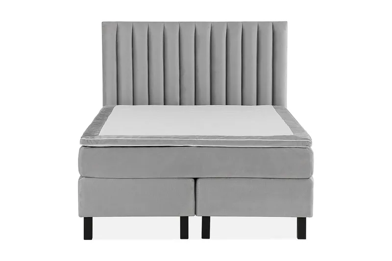 Jenkkisänky Juliett 120x200cm - Vaaleanharmaa/Sametti - Huonekalut - Sänky - Jenkkisängyt