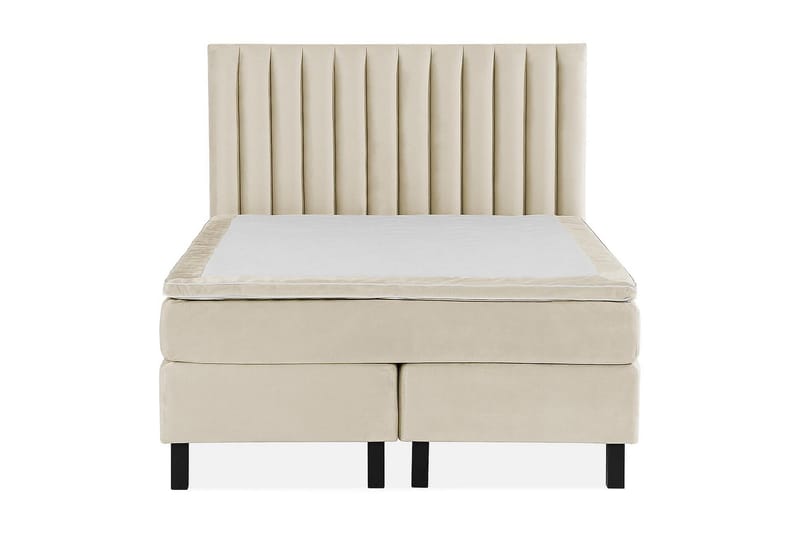 Jenkkisänky Juliett 140x200cm - Beige/Sametti - Huonekalut - Sänky - Jenkkisängyt