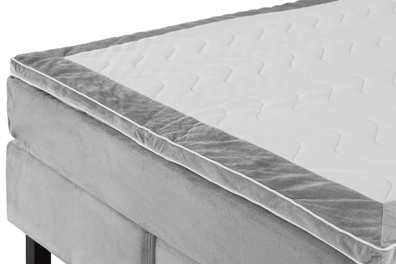 Jenkkisänky Juliett 160x200cm - Vaaleanharmaa/Sametti - Huonekalut - Sänky - Parisänky