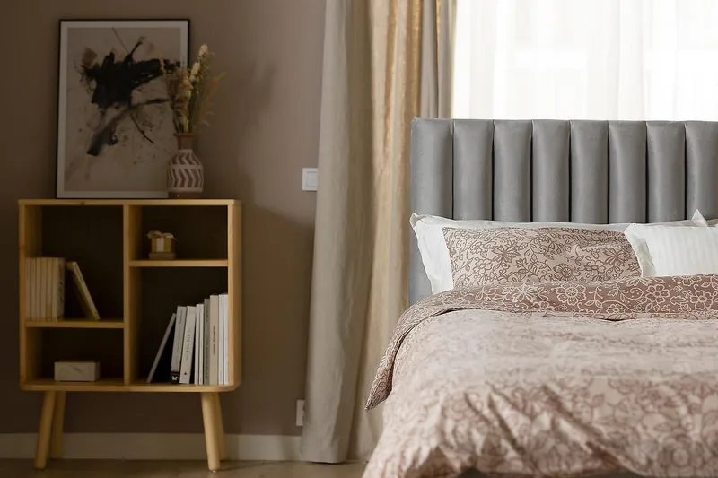 Jenkkisänky Juliett 160x200cm - Vaaleanharmaa/Sametti - Huonekalut - Sänky - Parisänky