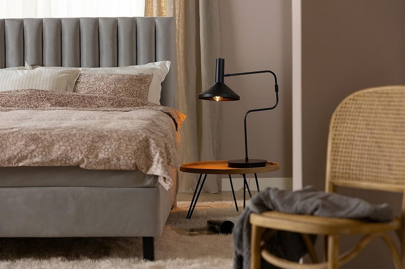 Jenkkisänky Juliett 160x200cm - Vaaleanharmaa/Sametti - Huonekalut - Sänky - Parisänky