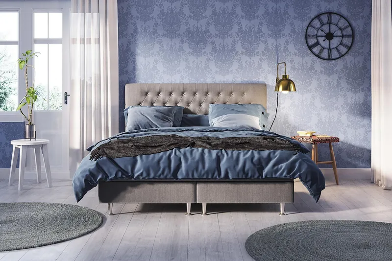 Jenkkisänky Meja 120x200 - Vaaleanharmaa - Huonekalut - Sänky - Jenkkisängyt