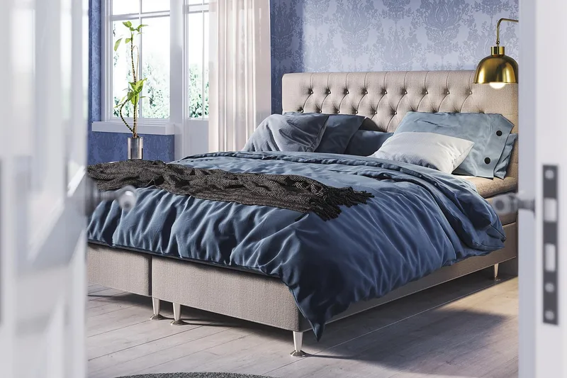 Jenkkisänky Meja 120x200 - Vaaleanharmaa - Huonekalut - Sänky - Jenkkisängyt