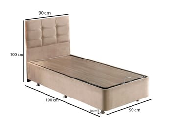 Jenkkisänky Tizapan 90x190 cm - Vaaleanruskea - Huonekalut - Sänky - Sänkypaketti