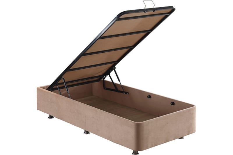 Jenkkisänky Pylpio 90x190 cm - Vaaleanruskea - Huonekalut - Sänky - Sänkypaketti