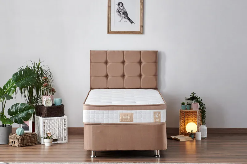 Jenkkisänky Pylpio 90x190 cm, Vaaleanruskea