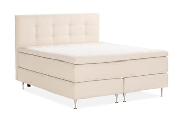 Sänkypaketti Kakichi 180x200 cm Buklee Napillinen pääty + Patjansuojus - Vaaleabeige - Huonekalut - Sänky - Jenkkisängyt