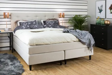 Sänkypaketti Laze Deluxe 160x200 Beige - Huonekalut - Sänky - Jenkkisängyt