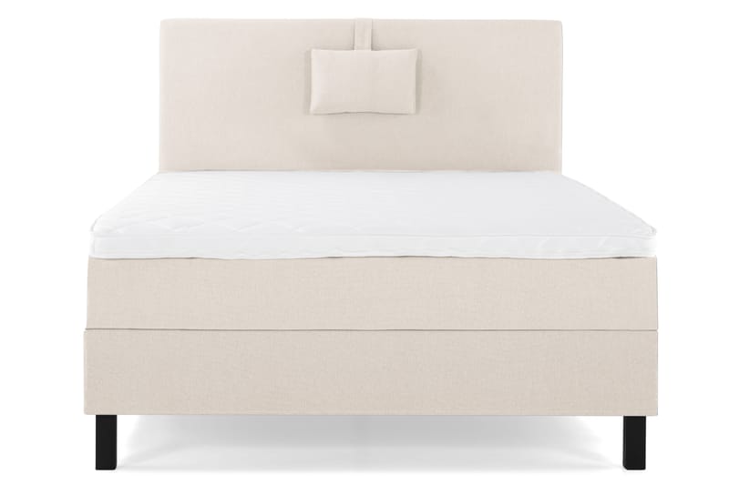 Sänkypaketti Lucky 120x200 Sileä Sängynpääty Beige - Vaahto Niskatyyny Pieni - Huonekalut - Sänky - Jenkkisängyt