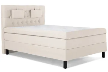 Sänkypaketti Lucky 140x200 Diamant Sängynpääty Beige - Memory Niskatyyny Pieni - Huonekalut - Sänky - Jenkkisängyt
