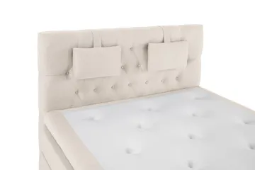 Sänkypaketti Lucky 140x200 Diamant Sängynpääty Beige - Memory Niskatyyny Pieni - Huonekalut - Sänky - Jenkkisängyt