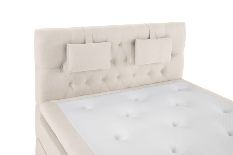 Sänkypaketti Lucky 140x200 Diamant Sängynpääty Beige - Memory Niskatyyny Pieni - Huonekalut - Sänky - Jenkkisängyt