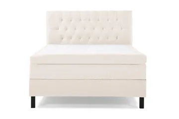 Sänkypaketti Lucky 140x200 Lateksi Memory Diamant Sängynpää - Beige - Huonekalut - Sänky - Jenkkisängyt