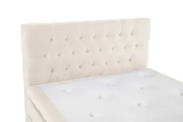 Sänkypaketti Lucky 140x200 Lateksi Memory Diamant Sängynpää - Beige - Huonekalut - Sänky - Jenkkisängyt