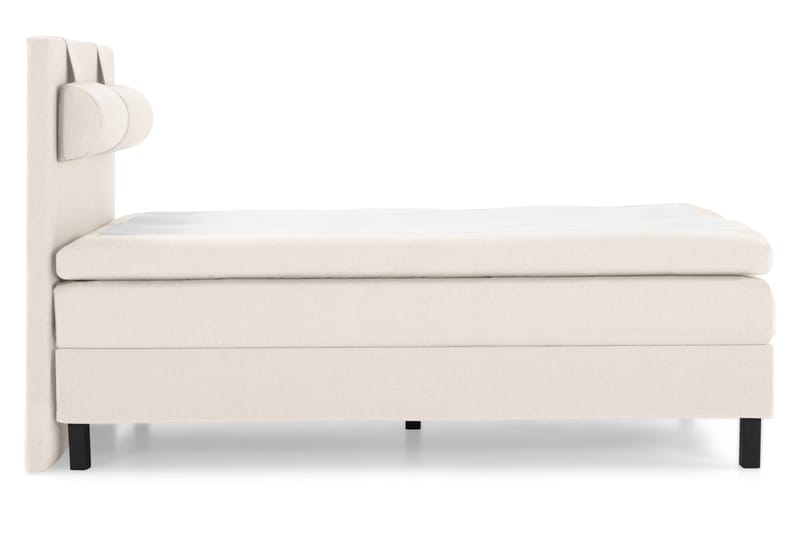 Sänkypaketti Lucky 140x200 Sileä Sängynpääty Beige - Polyeetteri Niskatyyny Suuri - Huonekalut - Sänky - Jenkkisängyt