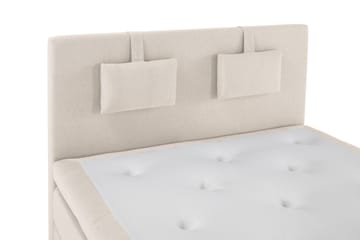 Sänkypaketti Lucky 140x200 Sileä Sängynpääty Beige - Polyeetteri Niskatyyny Pieni - Huonekalut - Sänky - Jenkkisängyt