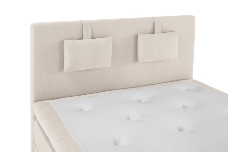 Sänkypaketti Lucky 140x200 Sileä Sängynpääty Beige - Polyeetteri Niskatyyny Pieni - Huonekalut - Sänky - Jenkkisängyt