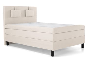 Sänkypaketti Lucky 140x200 Sileä Sängynpääty Beige - Polyeetteri Niskatyyny Pieni - Huonekalut - Sänky - Jenkkisängyt