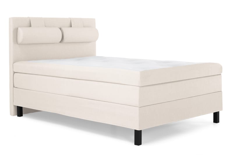 Sänkypaketti Lucky 140x200 Sileä Sängynpääty Beige - Polyeetteri Niskatyyny Suuri - Huonekalut - Sänky - Jenkkisängyt
