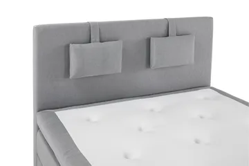 Sänkypaketti Lucky 140x200 Sileä Sängynpääty Keskiharmaa - Lateksi Niskatyyny Pieni - Huonekalut - Sänky - Jenkkisängyt
