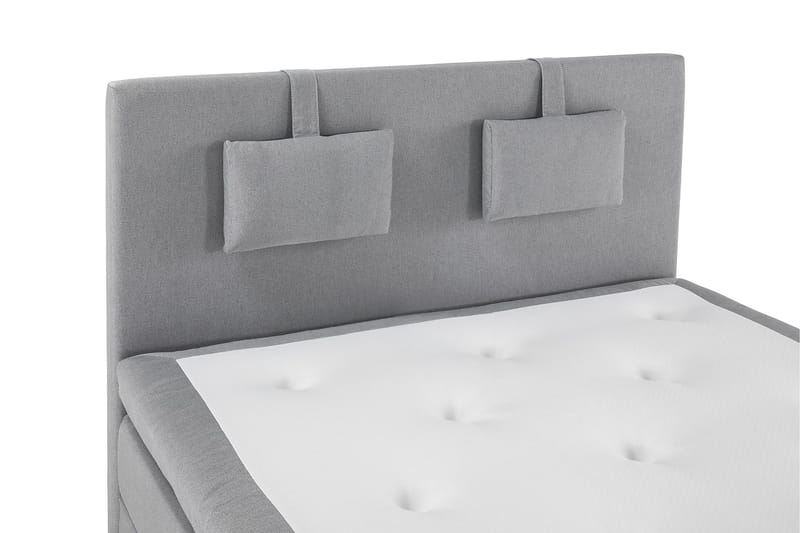 Sänkypaketti Lucky 140x200 Sileä Sängynpääty Keskiharmaa - Lateksi Niskatyyny Pieni - Huonekalut - Sänky - Jenkkisängyt
