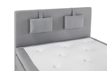 Sänkypaketti Lucky 140x200 Sileä Sängynpääty Keskiharmaa - Memory Niskatyyny Pieni - Huonekalut - Sänky - Jenkkisängyt