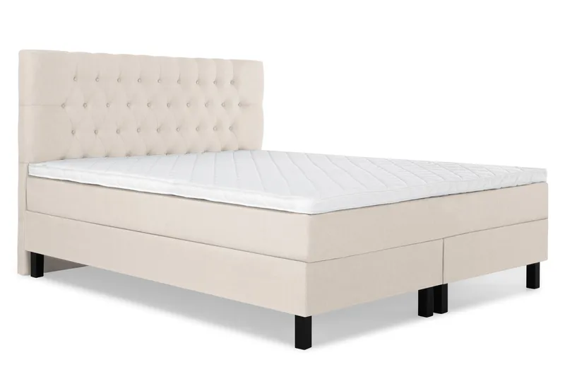 Sänkypaketti Lucky 160x200 Diamant Sängynpääty Beige - Vaahto - Huonekalut - Sänky - Jenkkisängyt
