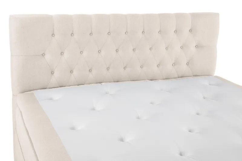 Sänkypaketti Lucky 160x200 Diamant Sängynpääty Beige - Polyeetteri - Huonekalut - Sänky - Jenkkisängyt