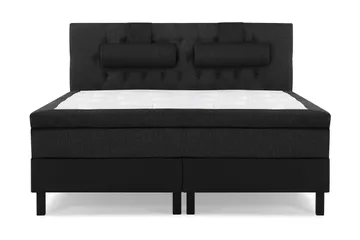 Sänkypaketti Lucky 160x200 Diamant Pääty Musta/Harmaa/PU
