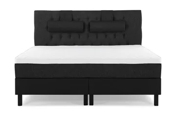 Sänkypaketti Lucky 160x200 Diamant Pääty Musta/Harmaa/PU
