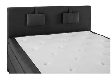 Sänkypaketti Lucky 160x200 Sileä Sängynpääty Musta - Polyeetteri Niskatyyny Pieni - Huonekalut - Sänky - Jenkkisängyt