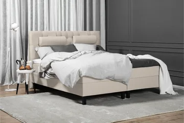 Sänkypaketti Lucky 180x200 Diamant Sängynpääty Beige - Lateksi - Huonekalut - Sänky - Jenkkisängyt