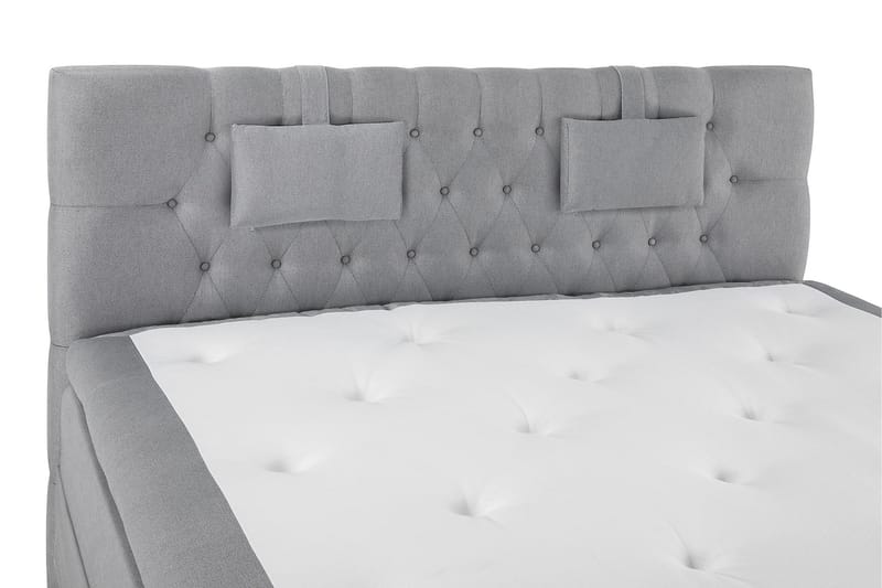 Sänkypaketti Lucky 180x200 Diamant Sängynpääty Keskiharmaa - Memory Niskatyyny Pieni - Huonekalut - Sänky - Jenkkisängyt
