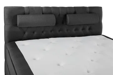 Sänkypaketti Lucky 180x200 Diamant Sängynpääty Musta - Niskatyyny Suuri Musta/Harmaa - Huonekalut - Sänky - Jenkkisängyt