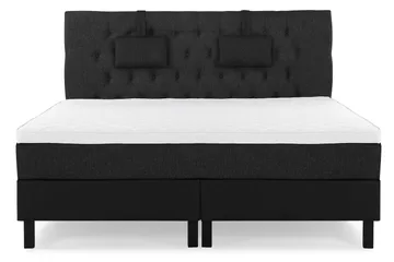 Sängynpääty 180 cm - Musta/Harmaa/PU