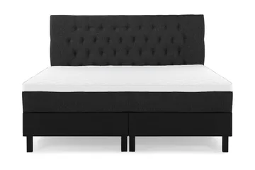 Sängynpääty 180 cm - Musta/Harmaa/PU