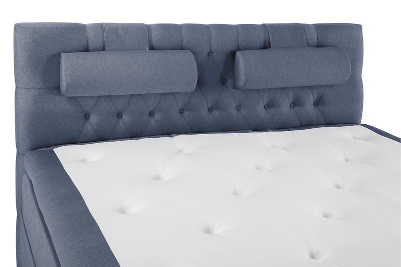 Sänkypaketti Lucky 180x200 Diamant Sängynpääty Tummansinine - Polyeetteri Niskatyyny Suuri - Huonekalut - Sänky - Jenkkisängyt