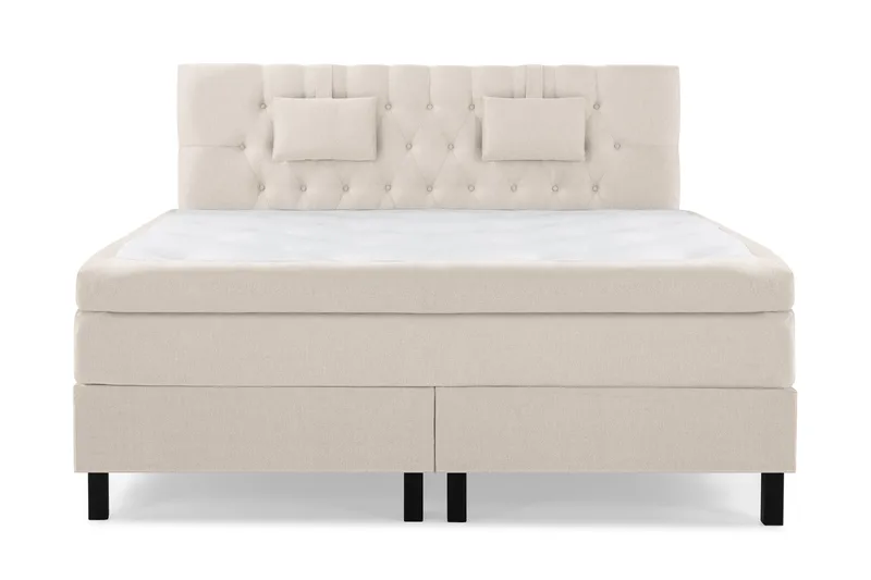 Sänkypaketti Lucky 180x200 Memorypatja Diamant Sängynpääty - Beige - Huonekalut - Sänky - Jenkkisängyt
