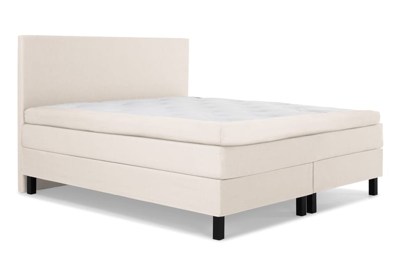 Sänkypaketti Lucky 180x200 Sileä Sängynpääty Beige - Polyeetteri - Huonekalut - Sänky - Jenkkisängyt