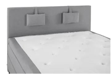 Sänkypaketti Lucky 180x200 Sileä Sängynpääty Keskiharmaa - Niskatyyny Pieni Keskiharmaa - Huonekalut - Sänky - Jenkkisängyt