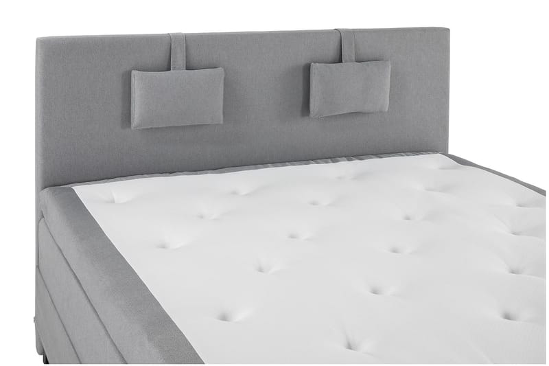 Sänkypaketti Lucky 180x200 Sileä Sängynpääty Keskiharmaa - Niskatyyny Pieni Keskiharmaa - Huonekalut - Sänky - Jenkkisängyt